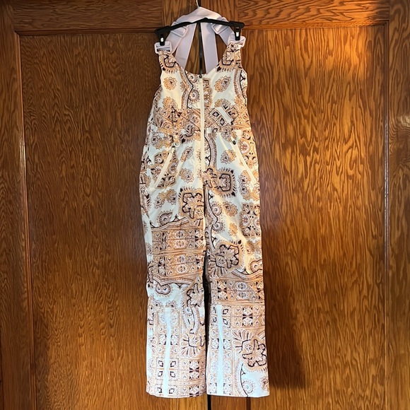 Free People Movement Alpine Glow Printed Snow Bib in Brushed Sail Paisley Size S - Picture 6 of 15